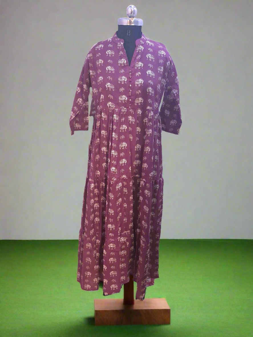 Mul Cotton Frock with a pocket