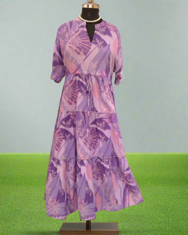 Mul Cotton Colour Palette Frock with waist adjustment