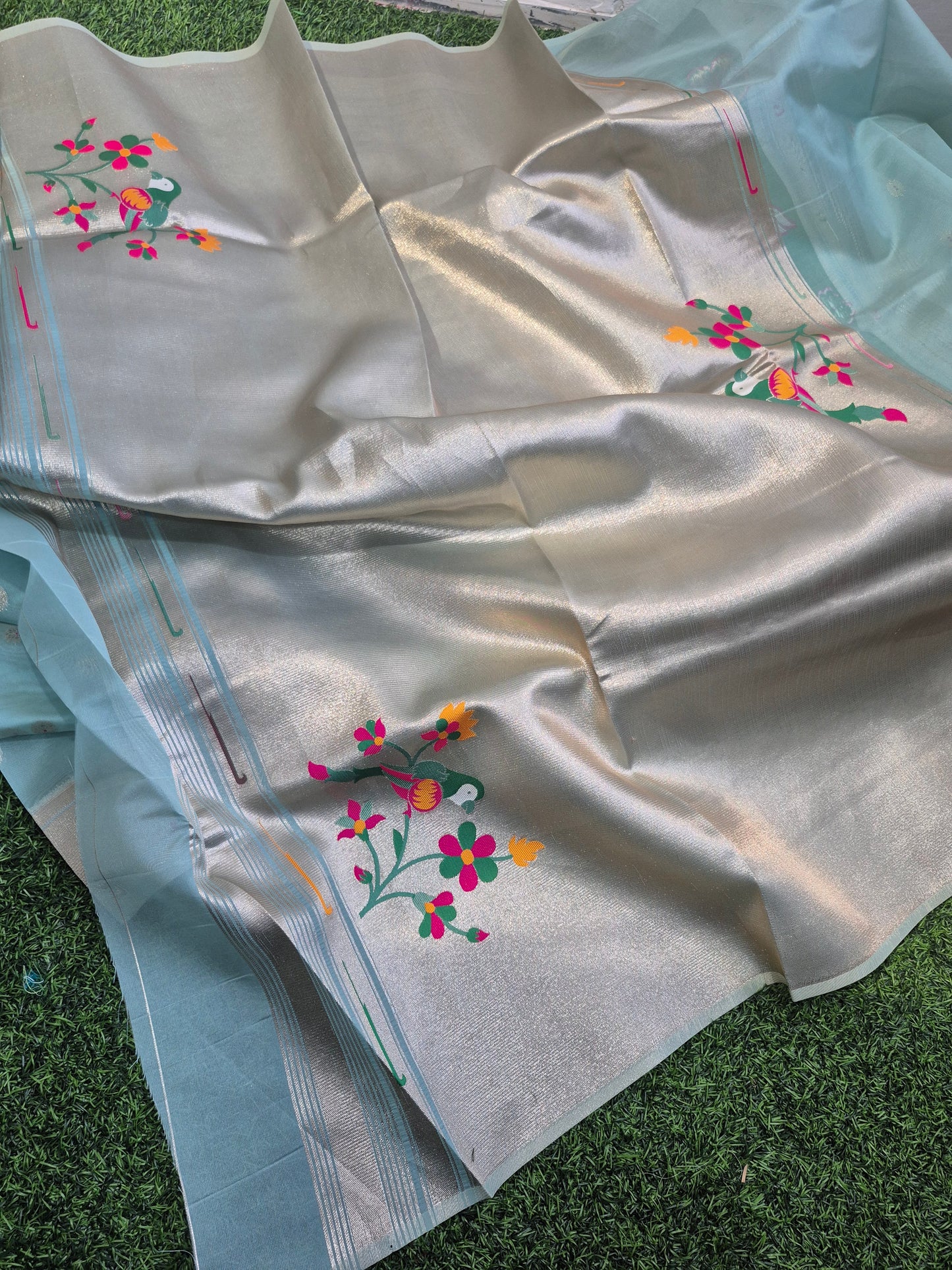 Chanderi silk with Paithani weaving