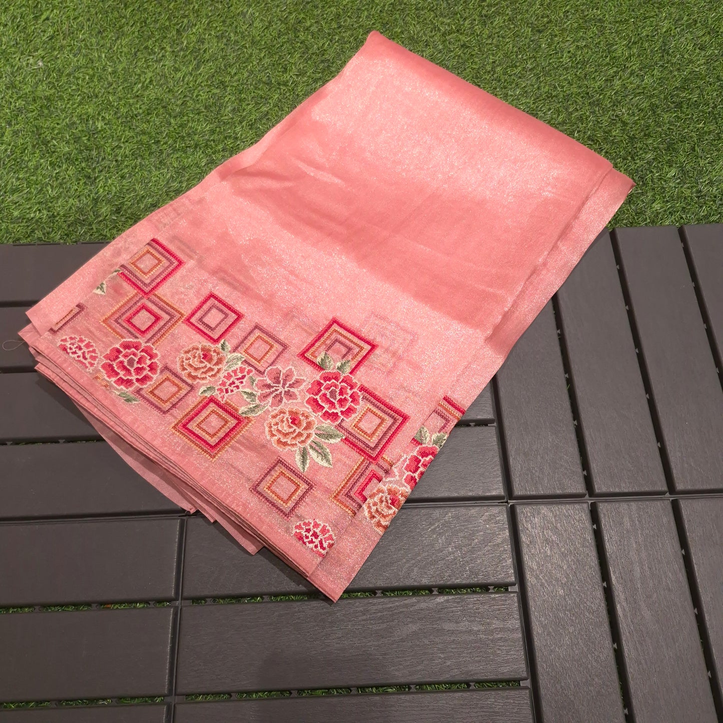 Exclusive Partywear Tissue Georgette Saree with Pitet Point work