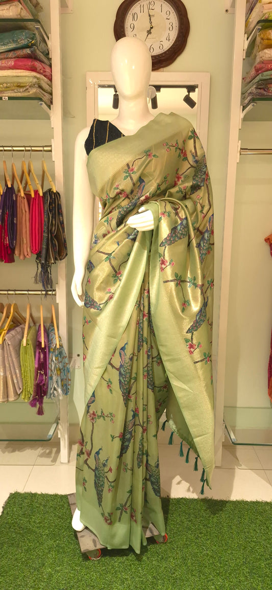 Exclusive Gadwal Tissue Saree with allover Weaving