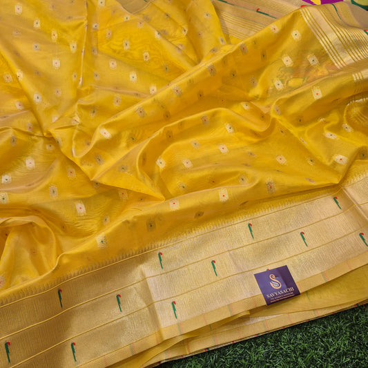 Chanderi silk with Paithani weaving saree