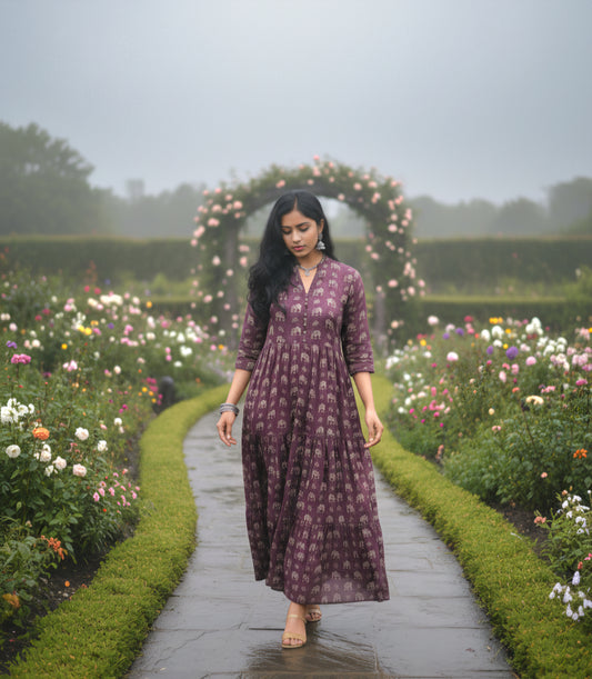 Mul Cotton Frock with a pocket