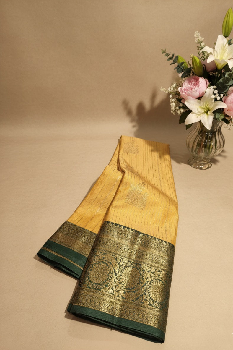 Premium Quality Semi Gadwal Silk Saree with grand weaving