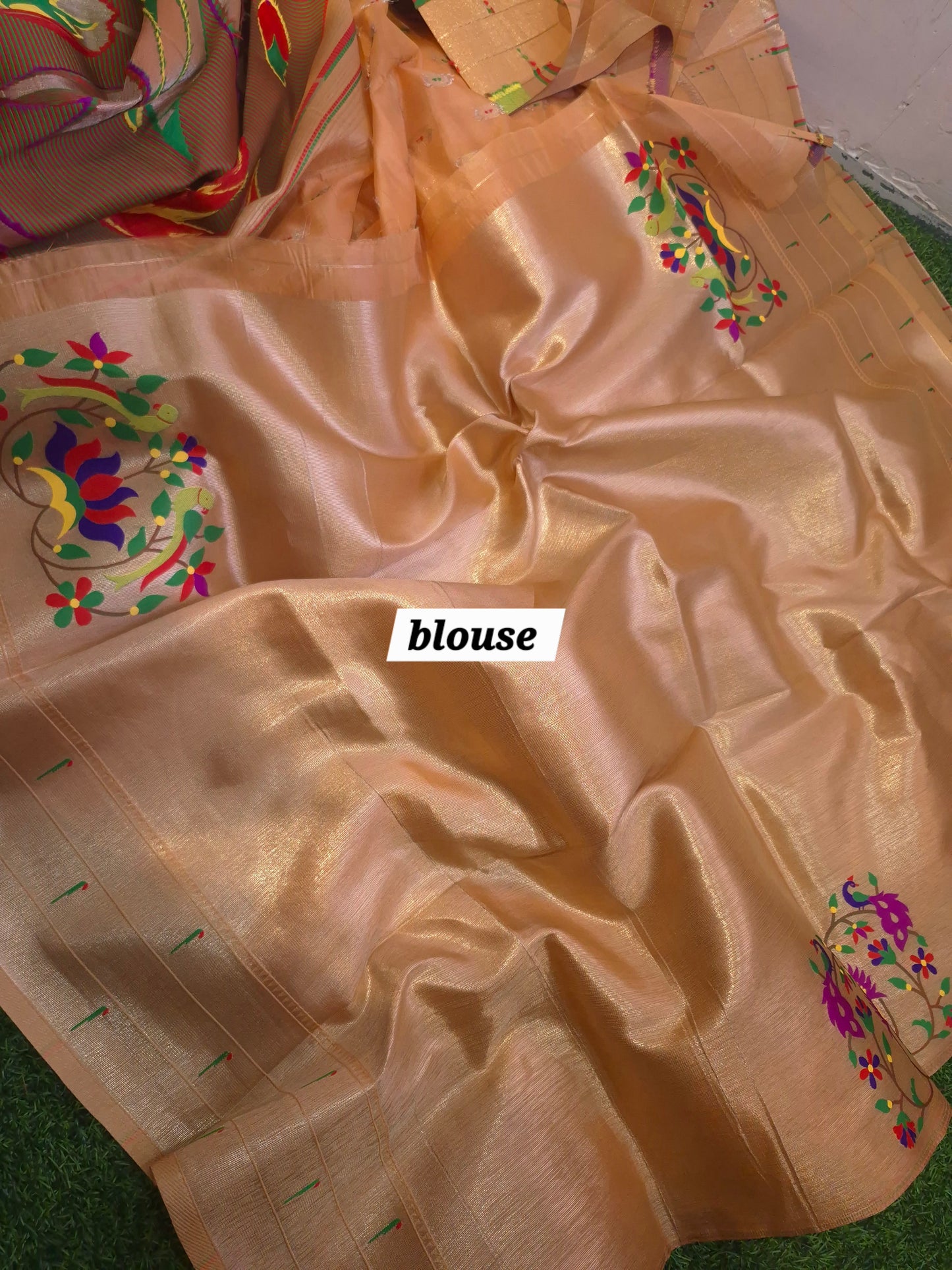 Chanderi silk with Paithani weaving saree