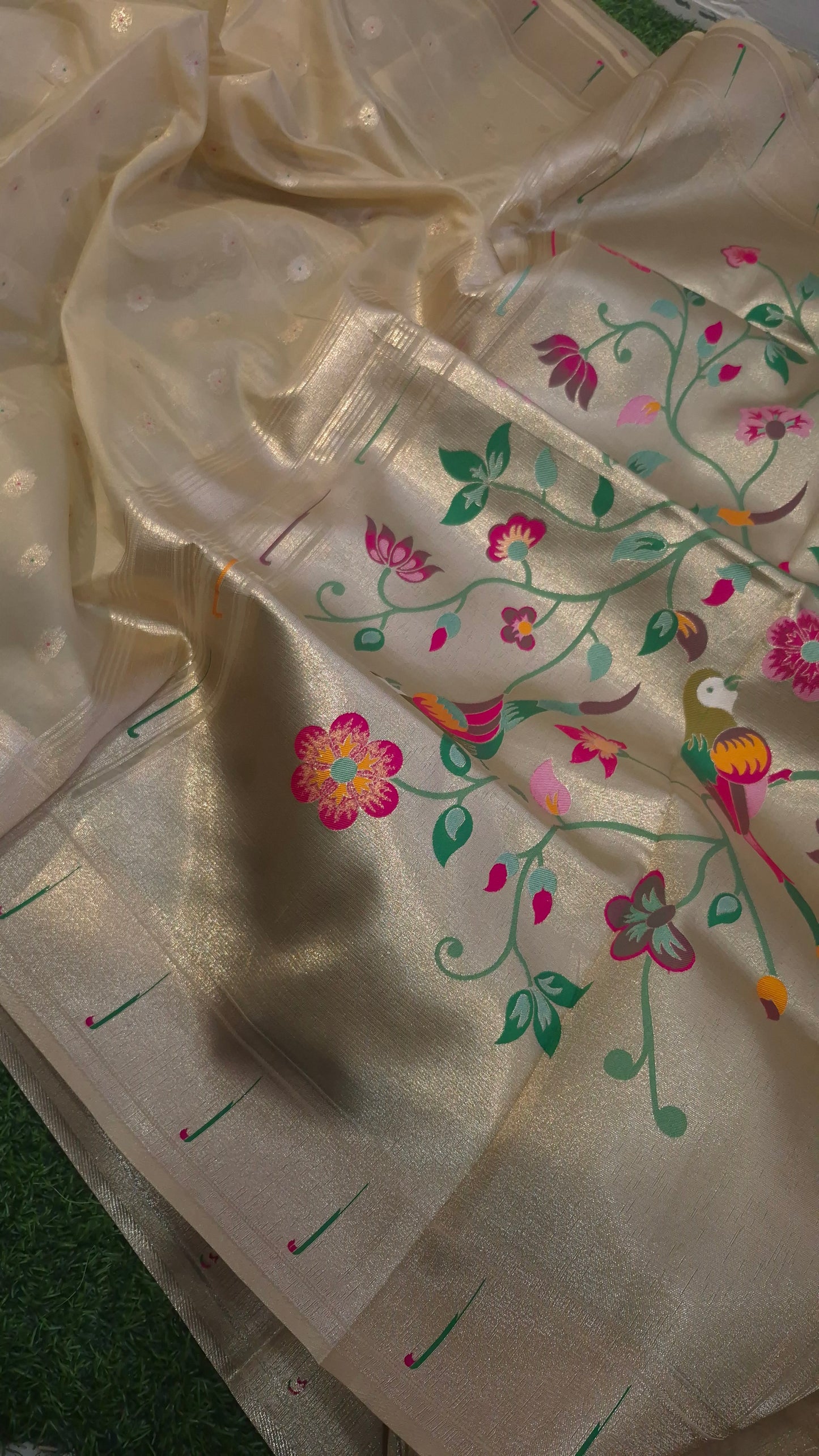 Chanderi silk with Paithani weaving