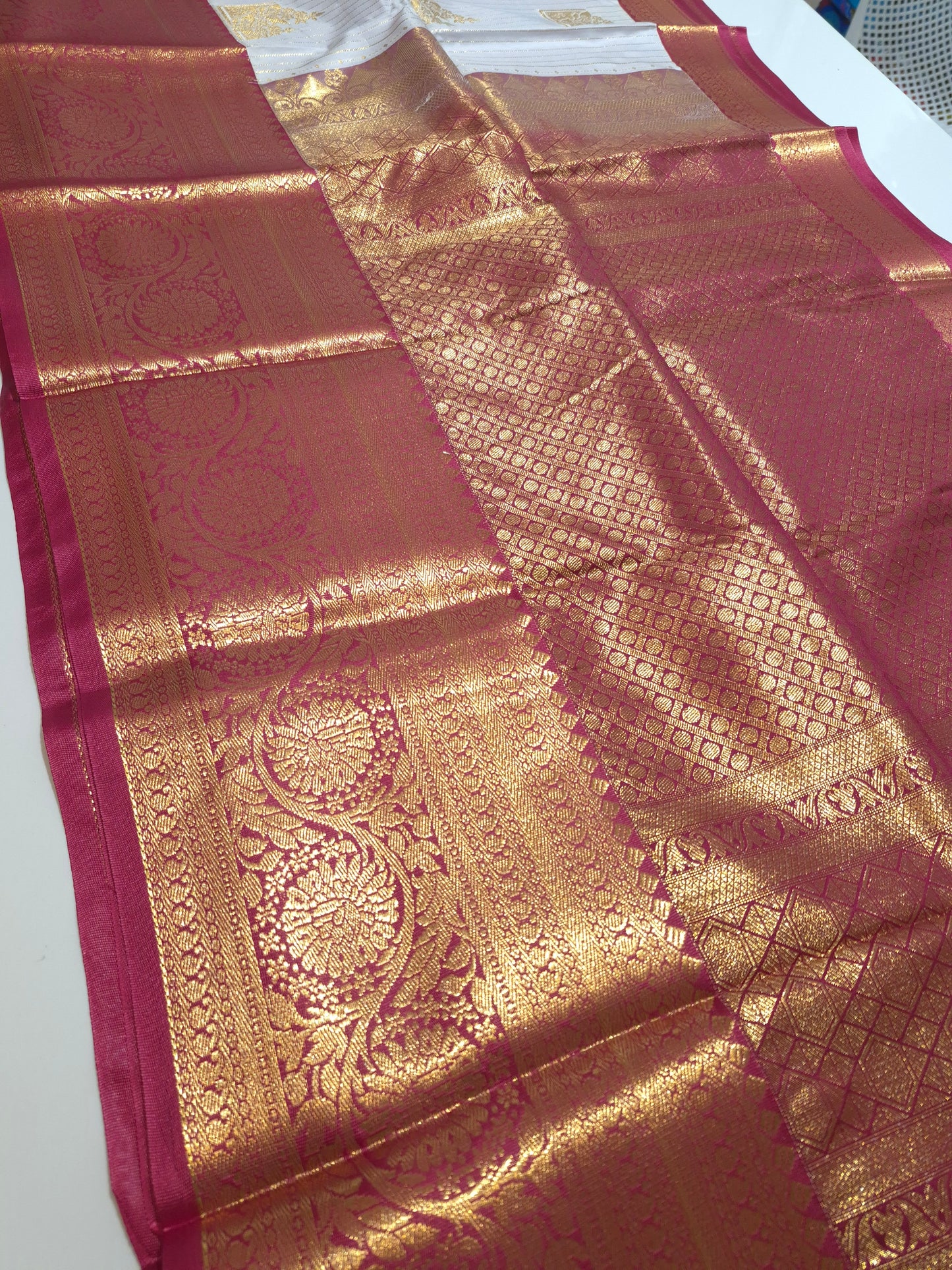 Premium quality Semi Gadwal Silk Saree with grand weaving