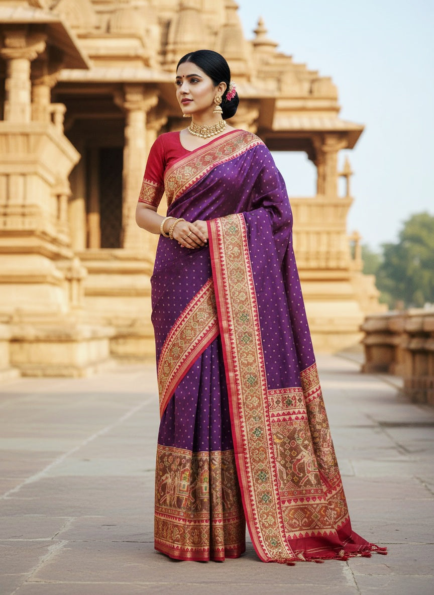 Exclusive Banarasi Silk Saree with Patola Concept