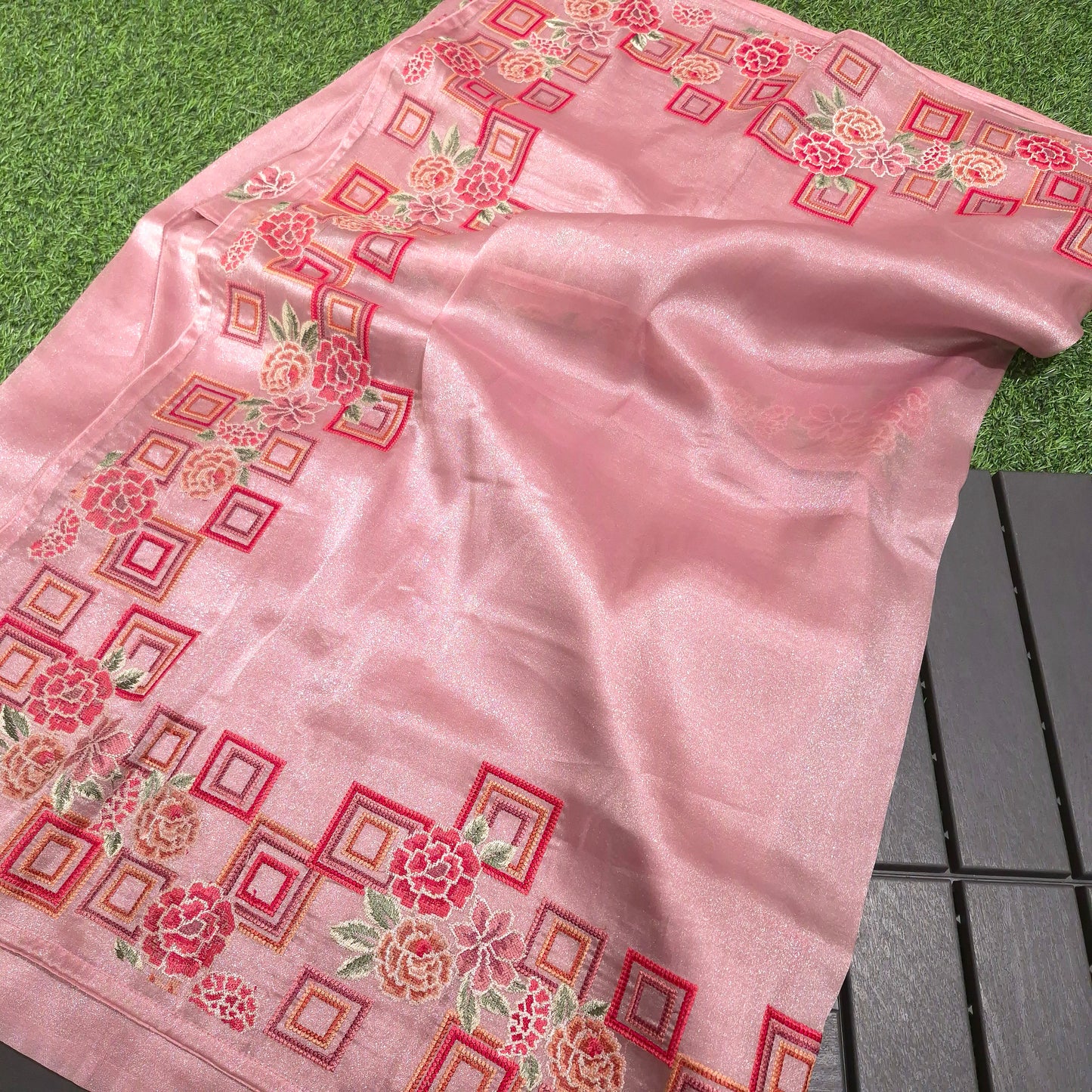 Exclusive Partywear Tissue Georgette Saree with Pitet Point work