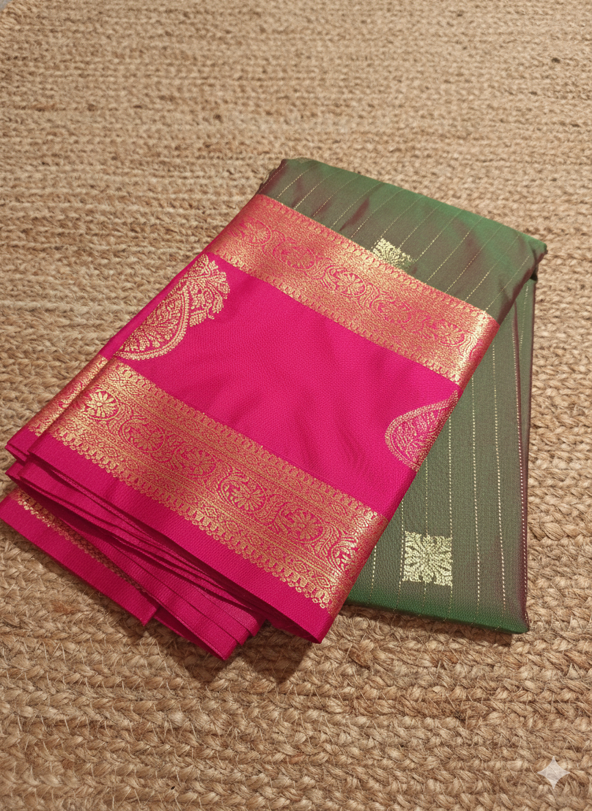 Vasundara Semi Kanchi Silk Saree