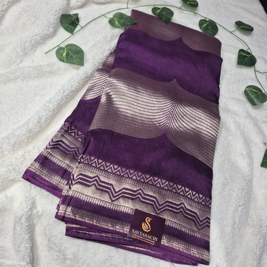 Pure Banarasi munga silk with allover designer weaving