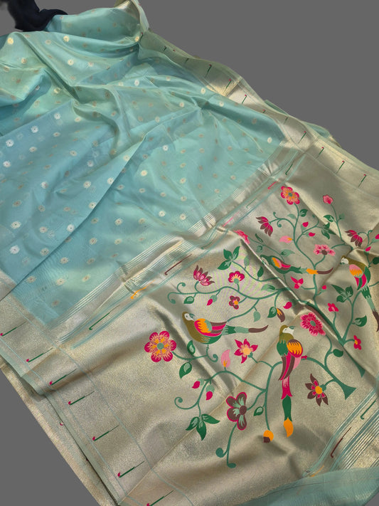 Chanderi silk with Paithani weaving