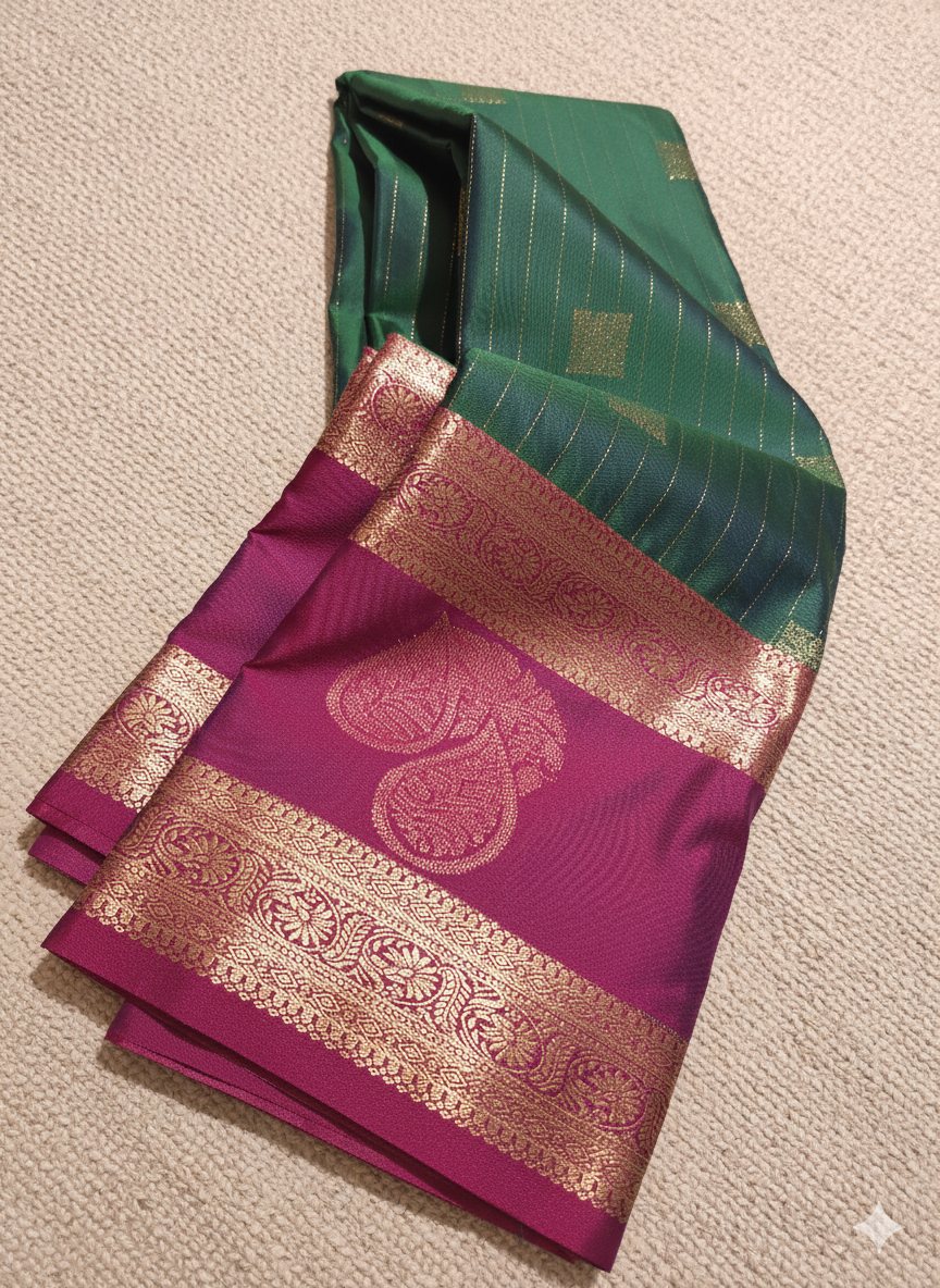 Vasundara Semi Kanchi Silk Saree