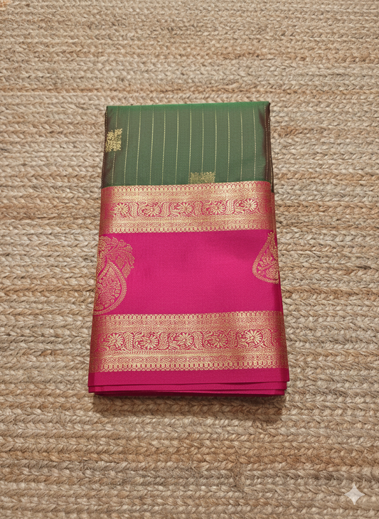 Vasundara Semi Kanchi Silk Saree