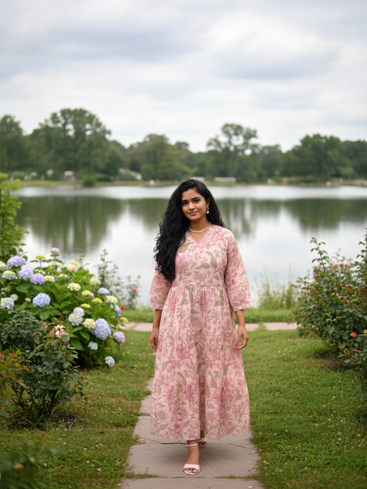 Mul Cotton Frock with a pocket
