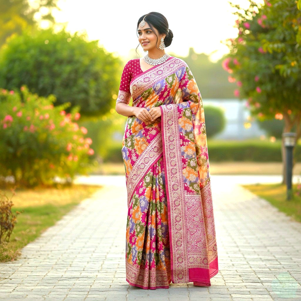 Pure Crepe Silk Rangkat Weaving Saree