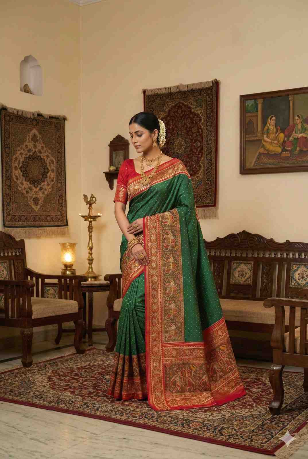 Exclusive Banarasi Silk Saree with Patola Concept