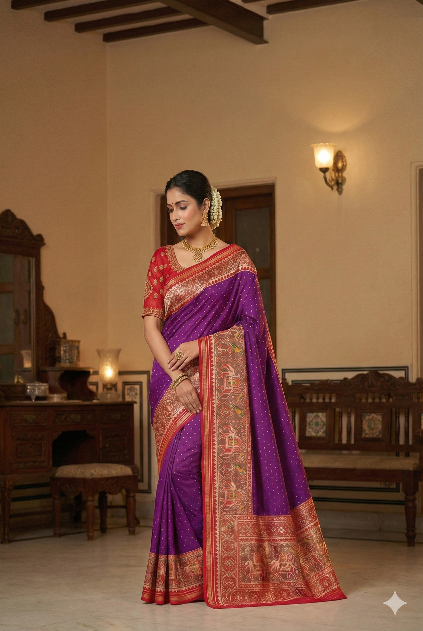 Exclusive Banarasi Silk Saree with Patola Concept