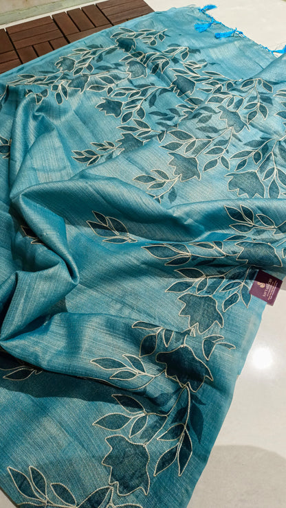 Jute silk with Embroidery