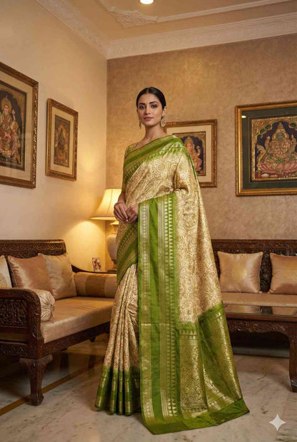 Mangalagiri Silk With Penkalmkari