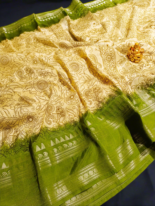 Mangalagiri Silk With Penkalmkari