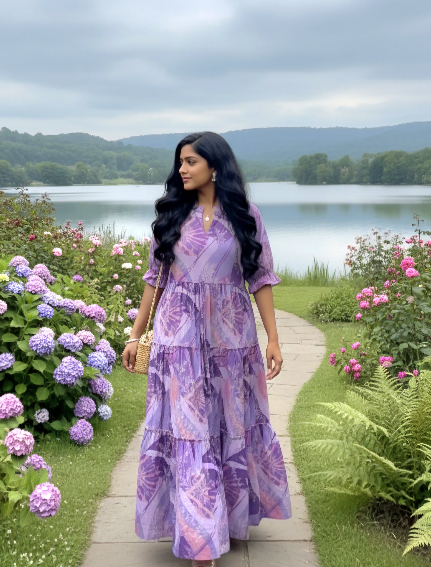 Mul Cotton Colour Palette Frock with waist adjustment