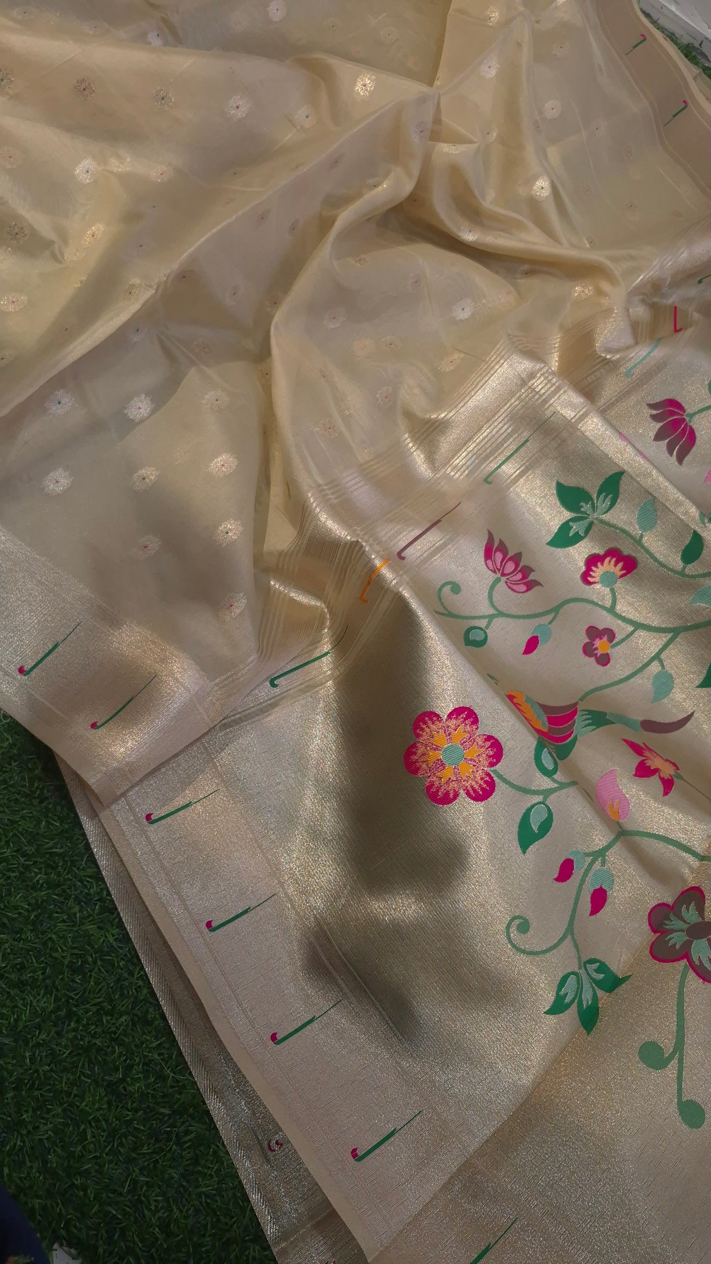 Chanderi silk with Paithani weaving