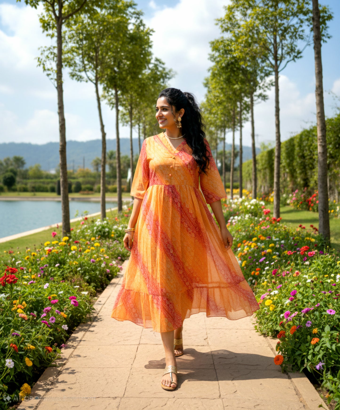 Bandini Georgette Frock