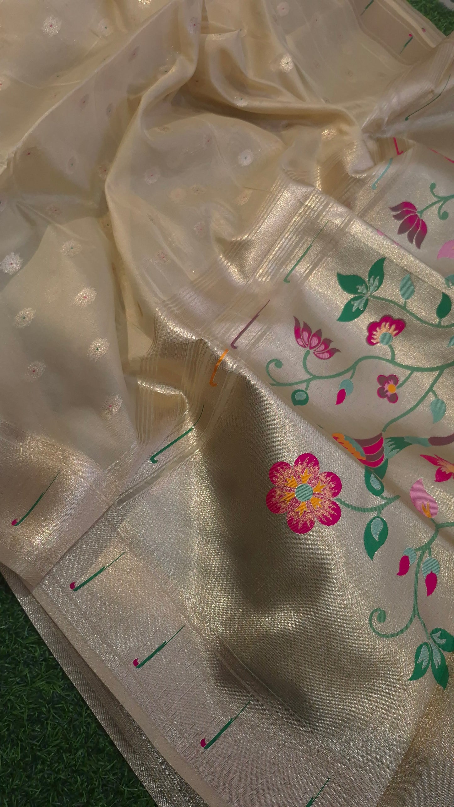 Chanderi silk with Paithani weaving