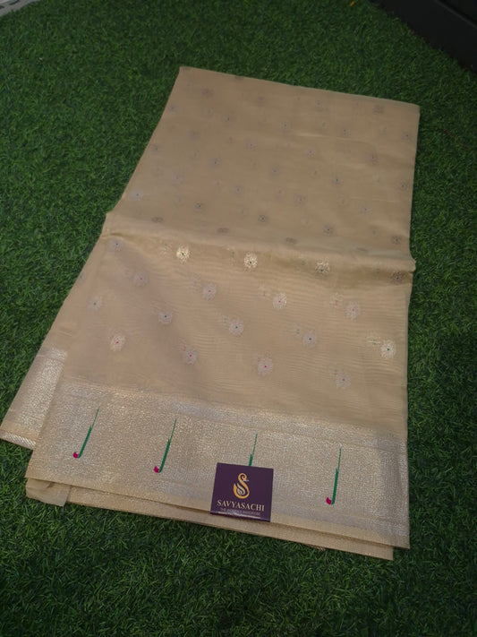 Chanderi silk with Paithani weaving