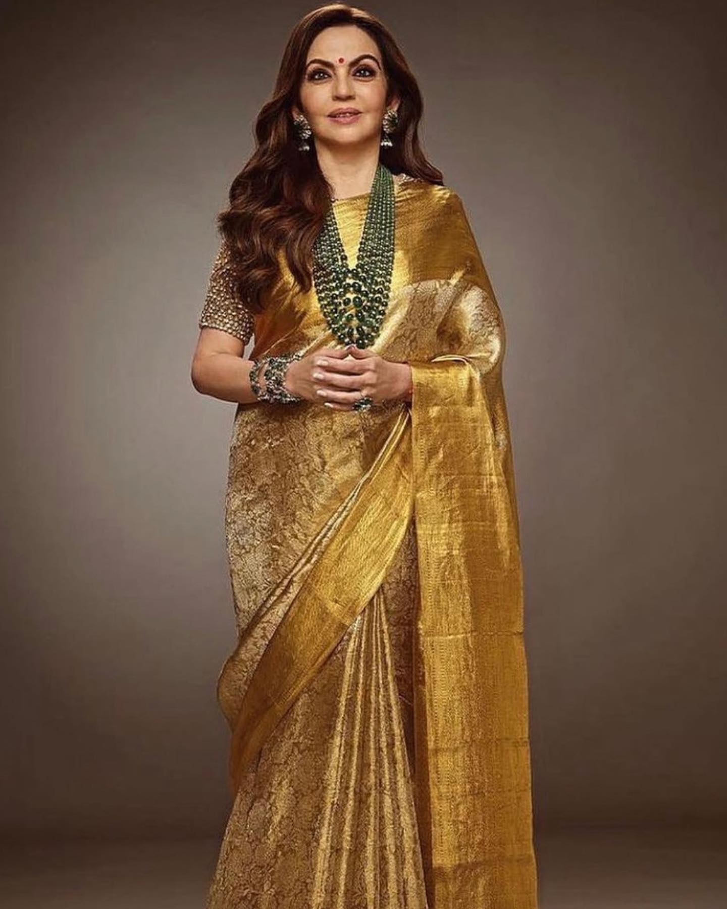 Celebrity Inspired Banarasi Soft Silk with Rich Gold Borders