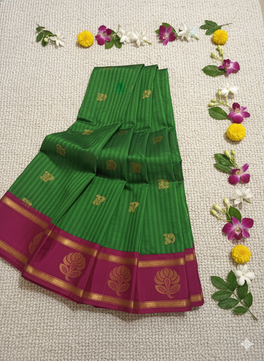 Vasundara Soft Semi Kanchi Silk Saree