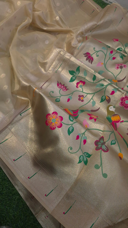 Chanderi silk with Paithani weaving