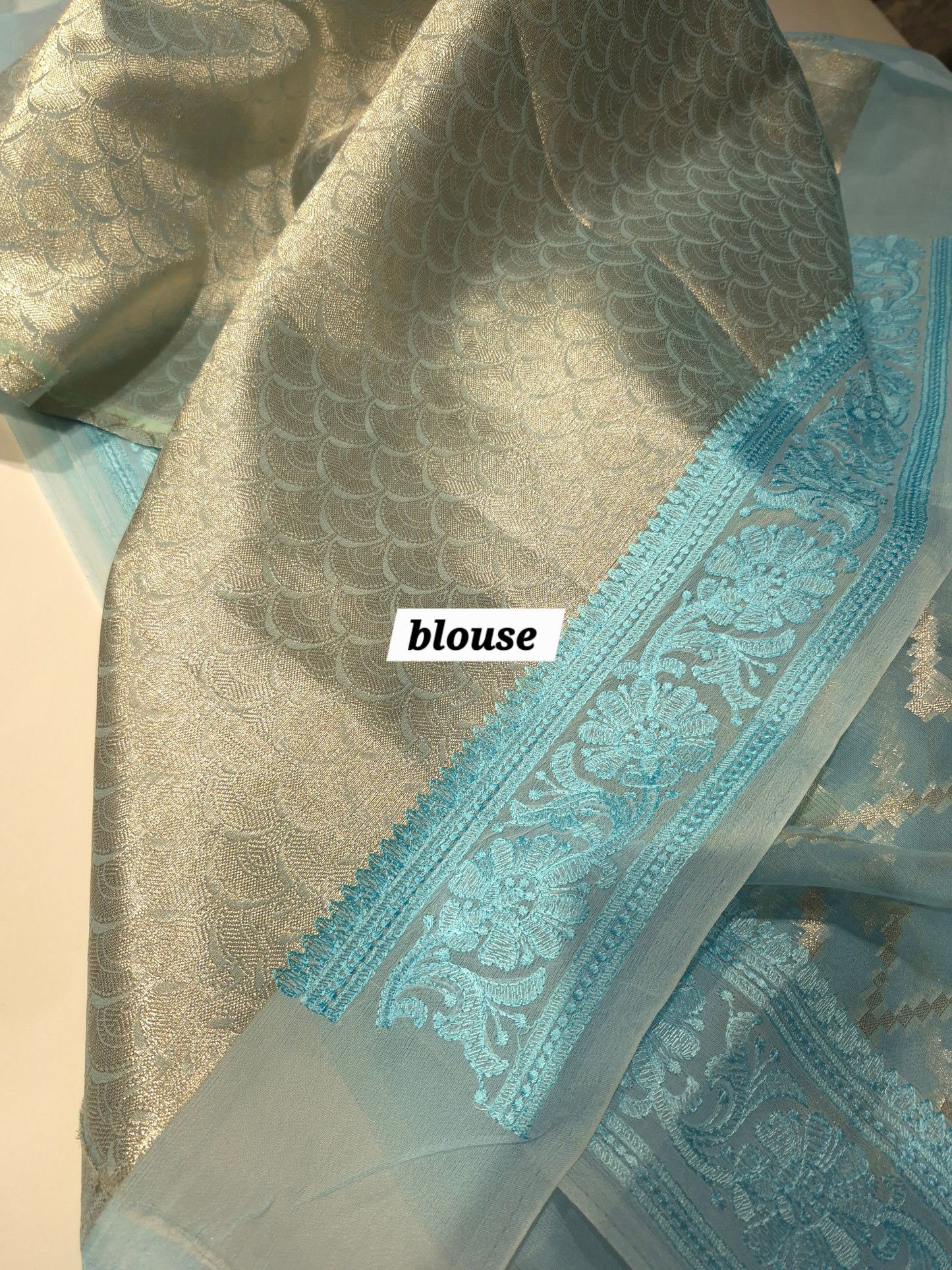 Kora weaving Party wear Saree allover design and beautiful embroidery borders
