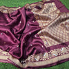 Pure Banarasi Mashru silk saree with Grand Silver n gold weaving