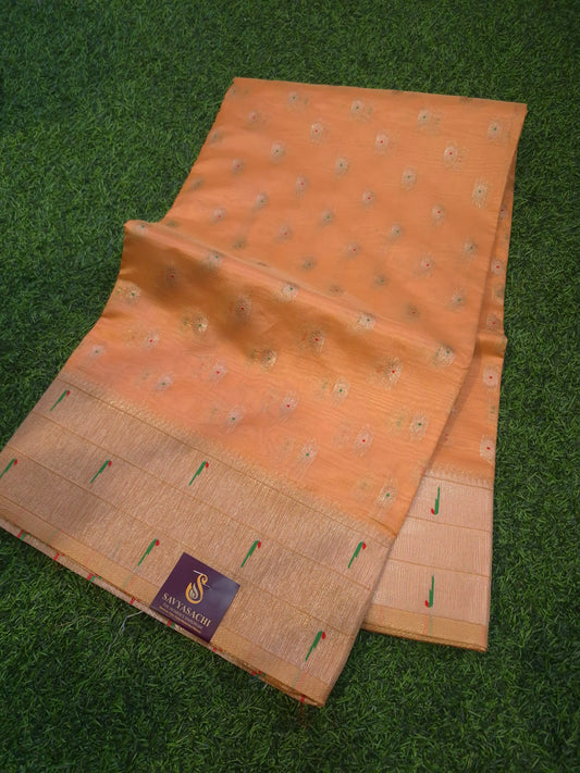 Chanderi silk with Paithani weaving saree