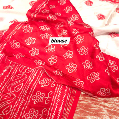 Crepe Satin Silk with Bandini