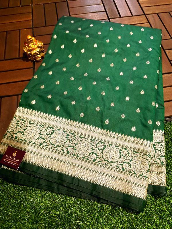 Green Colour Banarasi Kathan Silk Saree