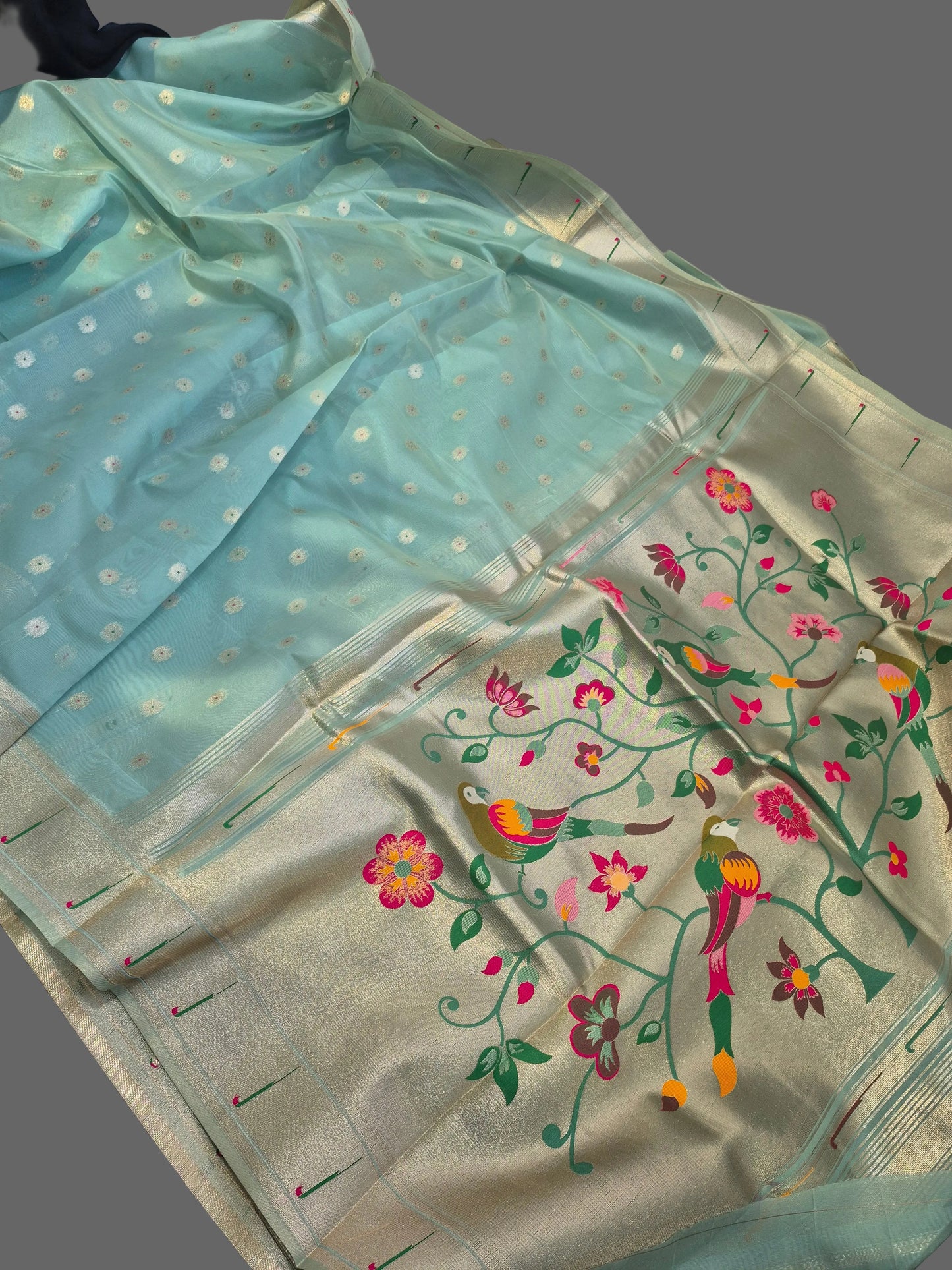 Chanderi silk with Paithani weaving