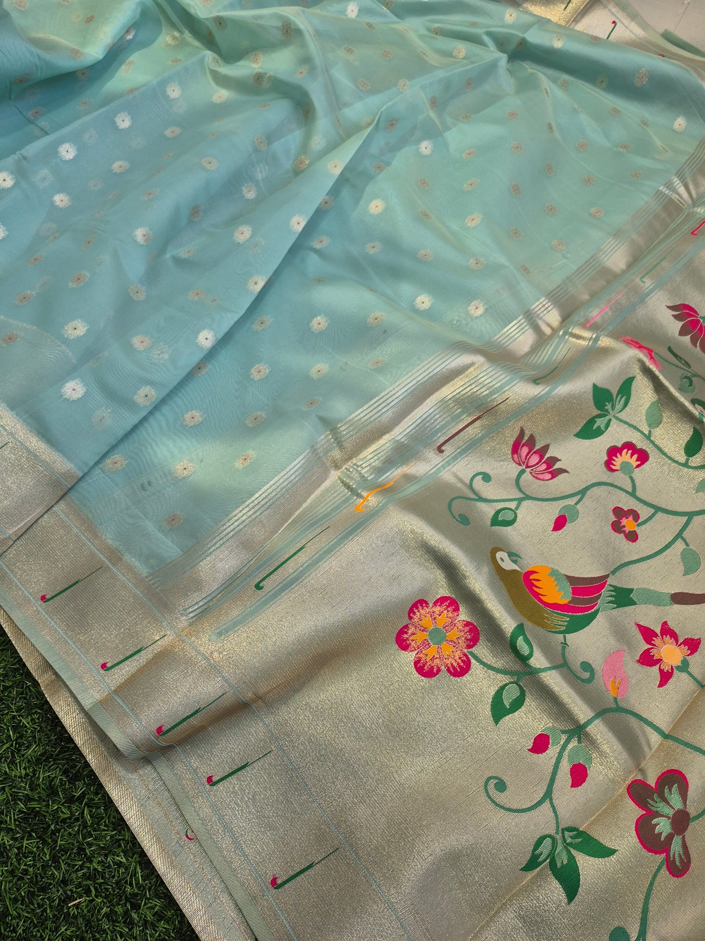 Chanderi silk with Paithani weaving