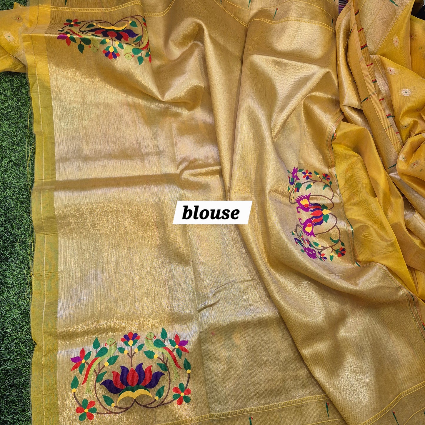 Chanderi silk  with Paithani weaving saree