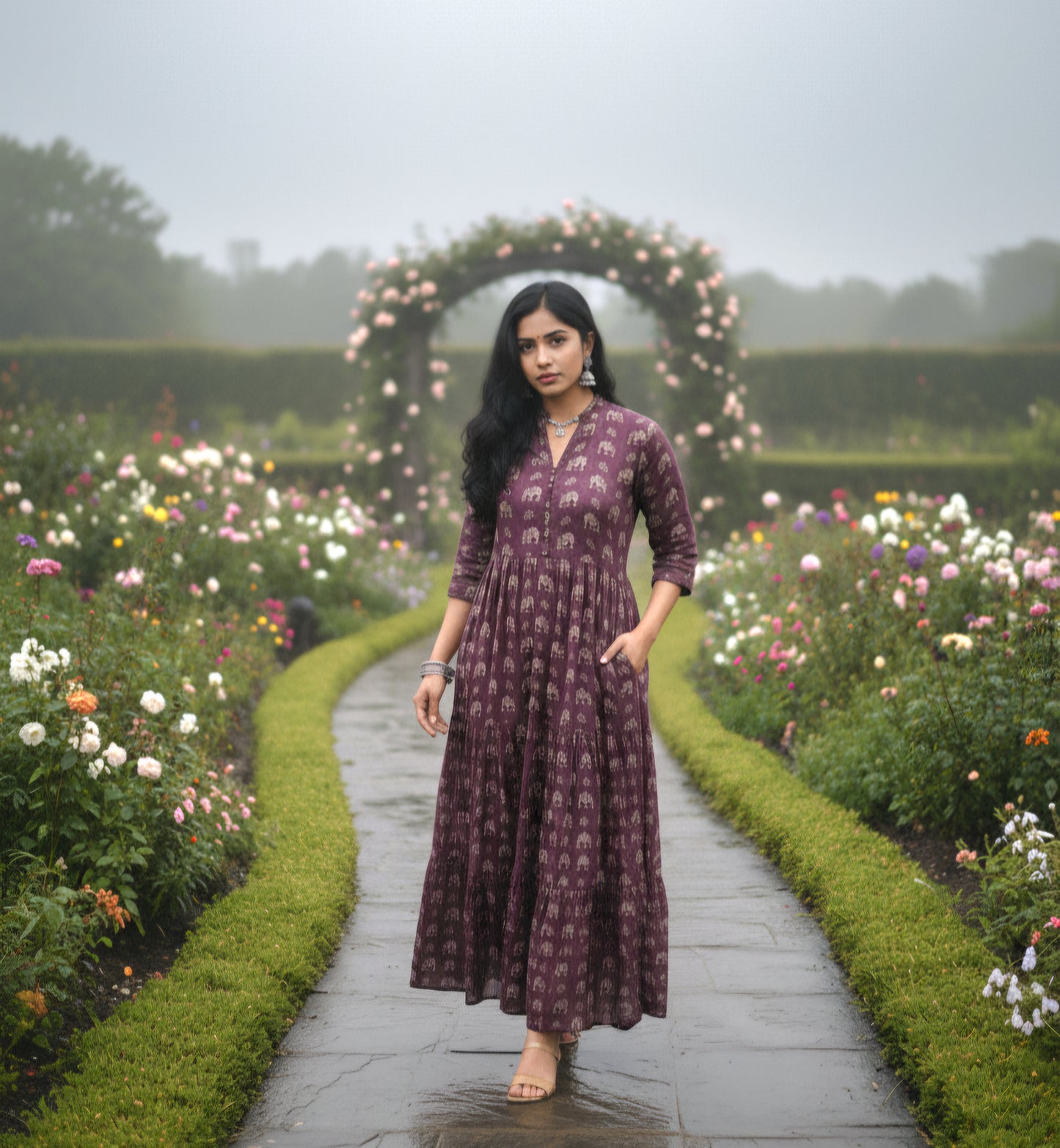 Mul Cotton Frock with a pocket