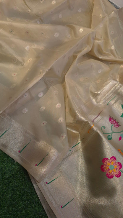 Chanderi silk with Paithani weaving