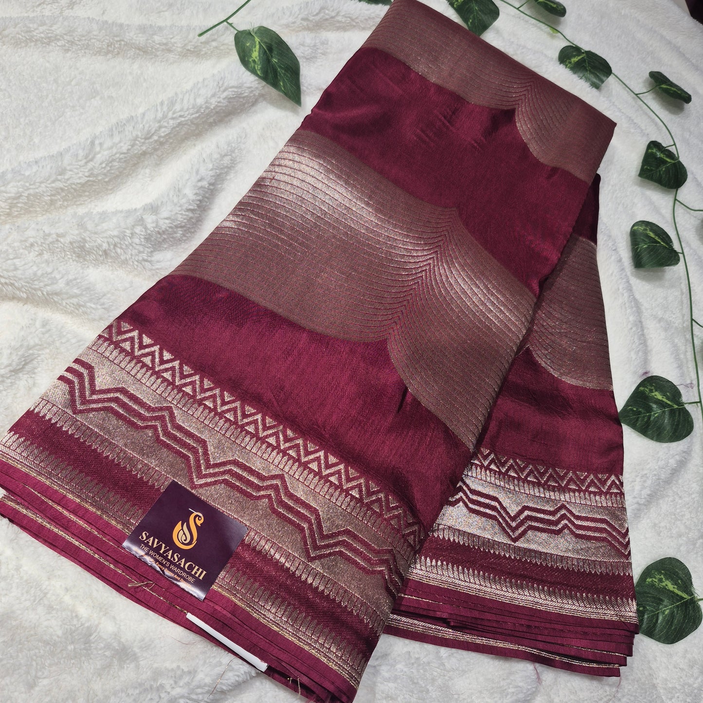 Pure Banarasi munga Silk with allover designer weaving