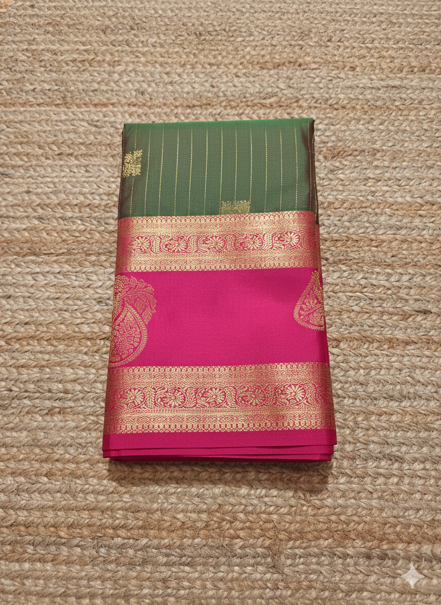 Vasundara Semi Kanchi Silk Saree
