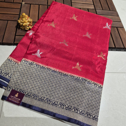 Traditional Banarasi chiniya silk Sarees with grand weaving allover