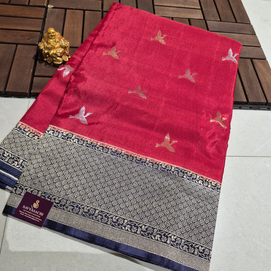Traditional Banarasi chiniya silk Sarees with grand weaving allover