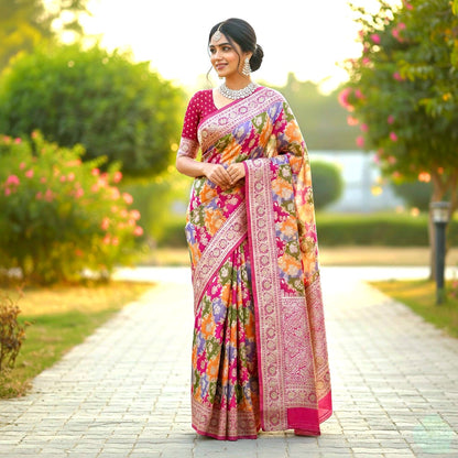 Pure Crepe Silk Rangkat Weaving Saree